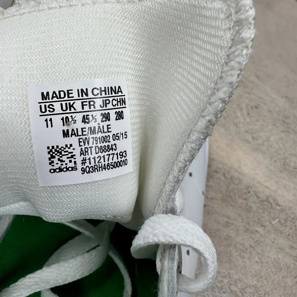 Adidas Stan Smith Men’s 11 White Green Leather Sneakers Classic Clean EVV 791002 - Picture 11 of 12